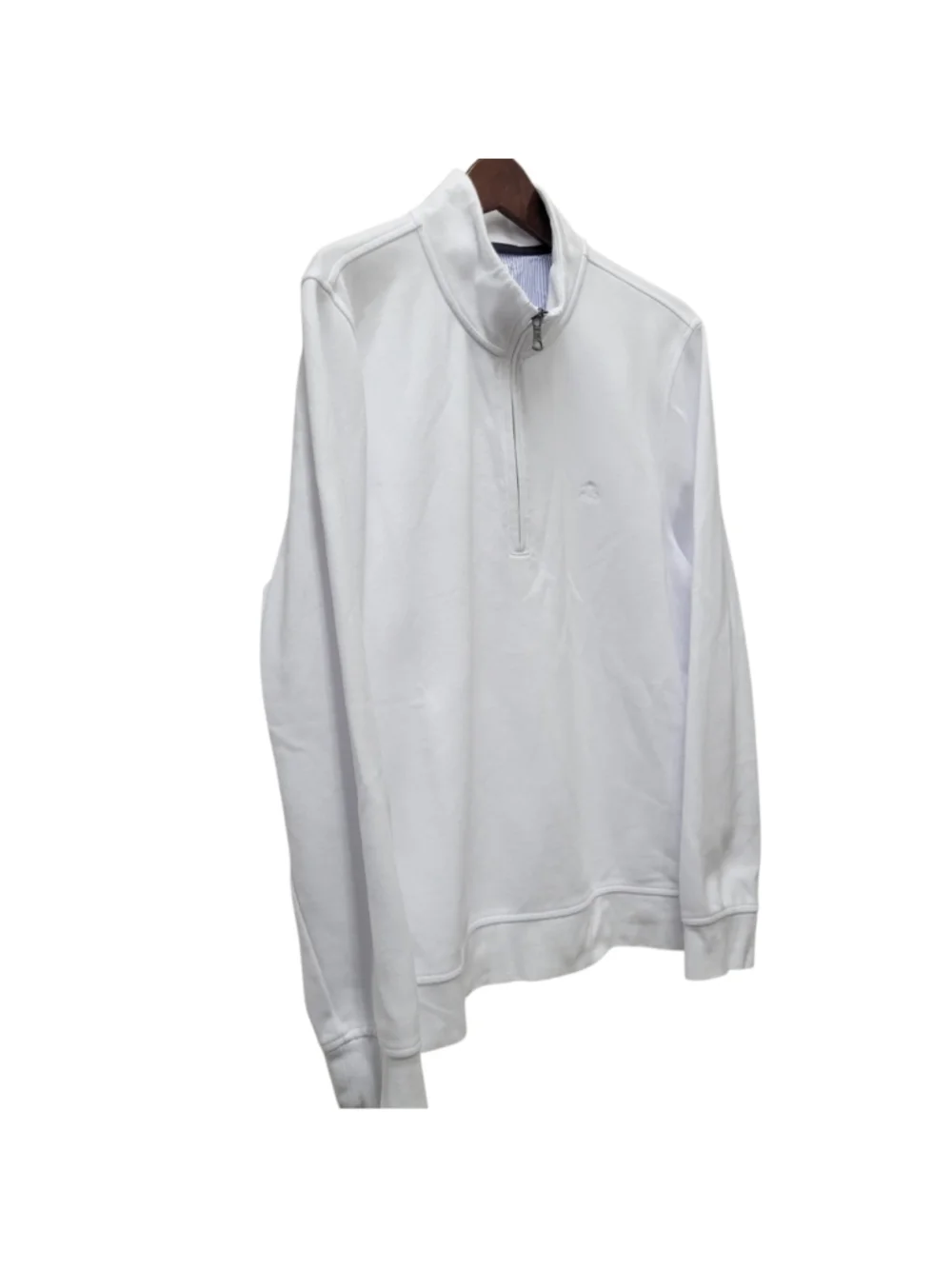 Brooks Brothers Men's Performance Series Quarter-Zip Long-Sleeves White Shirt